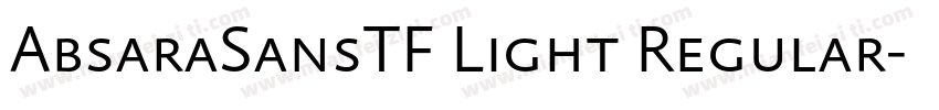 AbsaraSansTF Light Regular字体转换